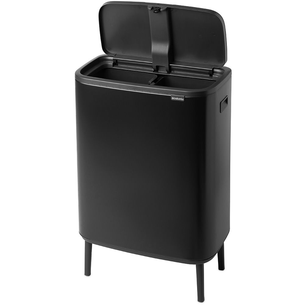 Brabantia BO High vippelågsspand 2x30L Matt Black