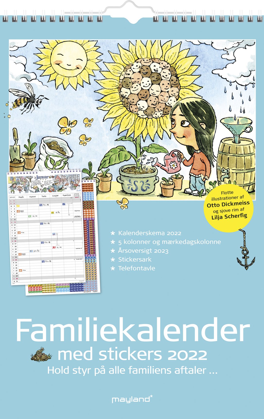Mayland Familiekalender med stickers 2022