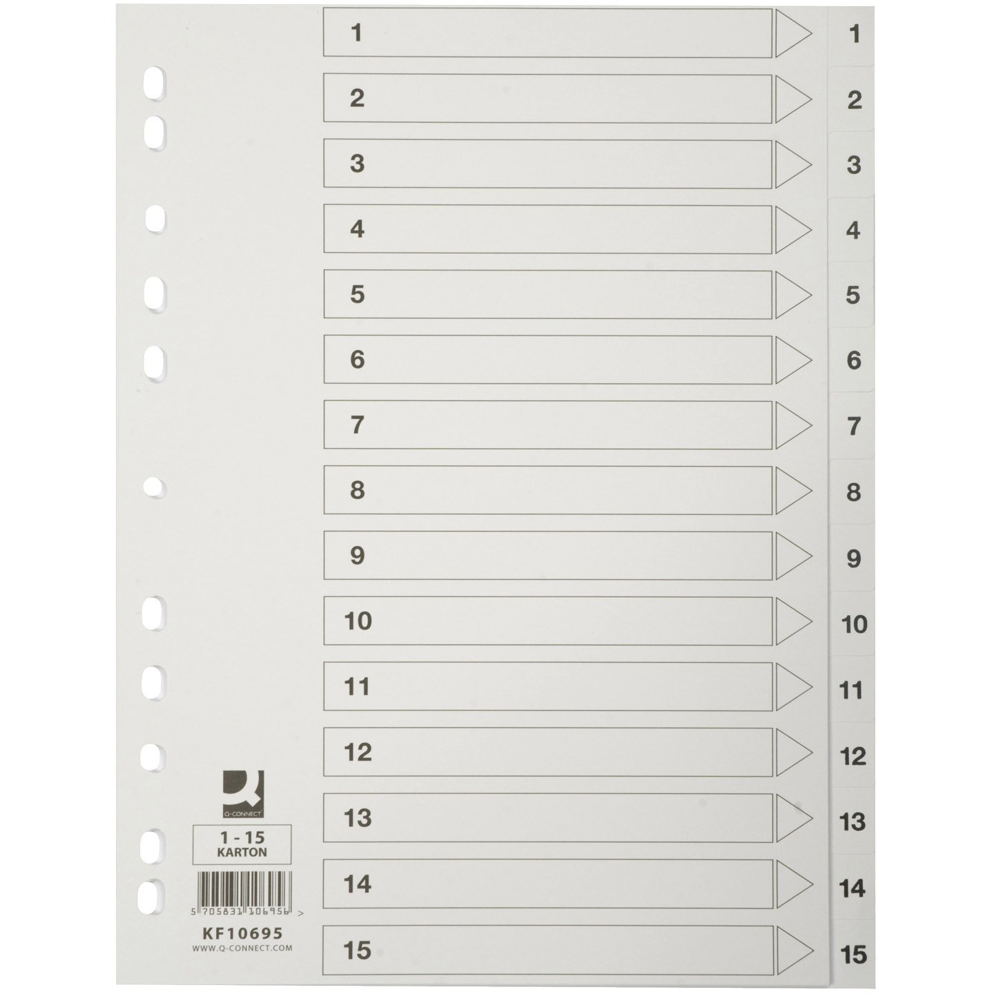 Q-connect register A4 1-15 hvid