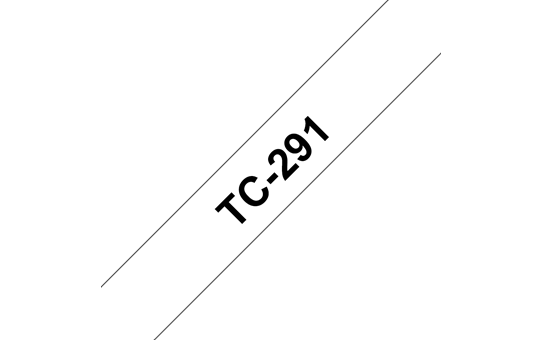 Brother TC-tape TC291 sort;hvid 9 mm x 7.7 m